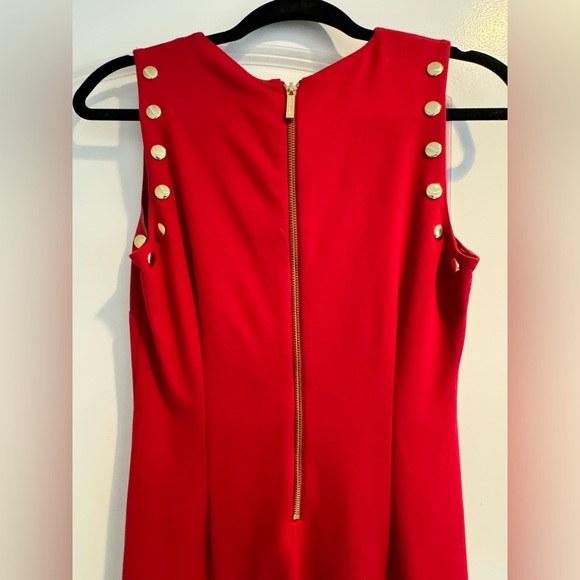 Michael Kors Red Studded Holiday Mini Dress - Picture 7 of 7